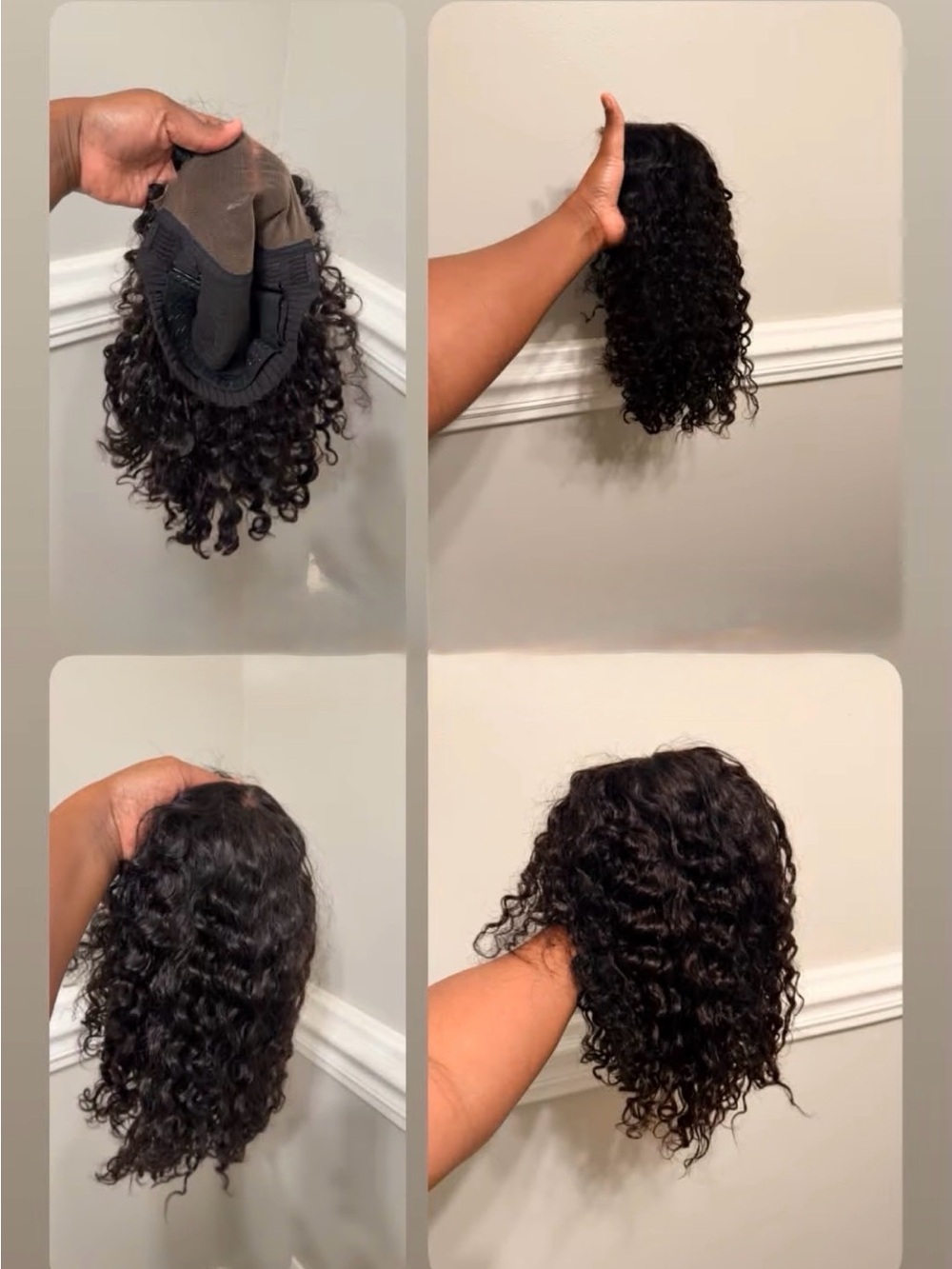 Natural 6x4 water Wave Women’s Bob wig 14 inches